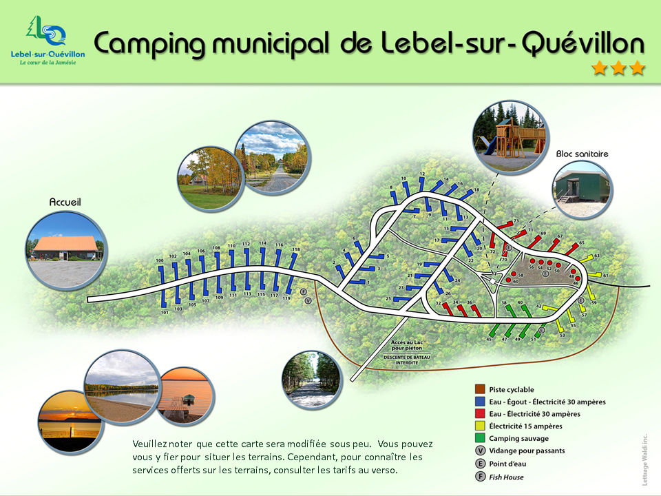 Camping municipal et plage Ville de LebelsurQuévillon