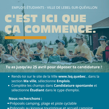 Emploi étudiant 2026 - Affichage